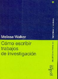 Cmo escribir trabajos de investigacin