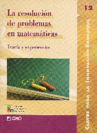 La resolucion de problemas en Matematicas Teorias y experiencias