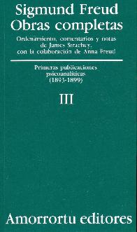 Sigmund Freud Obras Completas Vol III Traduccin Jos Echeverra