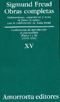 Sigmund Freud Obras completas Vol XV Traduccin Jos Echeverra