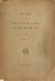 Mensaje del Presidente de la Repblica del Paraguay Dr. Manuel Franco Abril de 1918