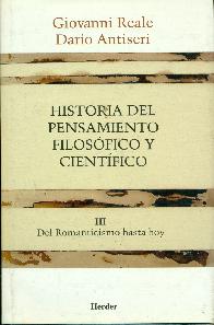 Historia del pensamiento filosfico y cientfico III