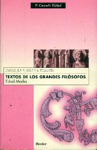 Textos de los grandes filosofos Edad Media. Curso de filosofia tomista