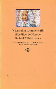 Disertacion sobre el estilo filosofico de Nizolio