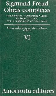 Sigmund Freud Obras completas Vol VI Traduccin Jos Echeverra