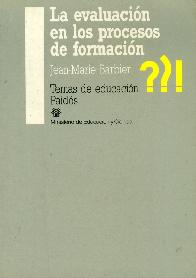 La evaluacion de los procesos de formacion