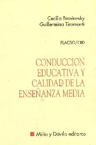 Conduccion educativa y calidad de la enseanza media