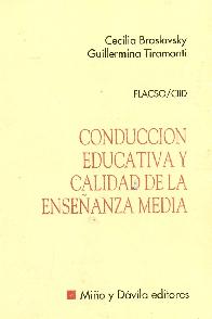 Conduccion educativa y calidad de la enseanza media