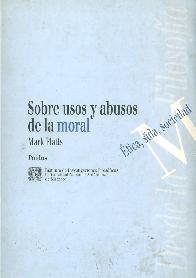 Sobre usos y abusos de la moral