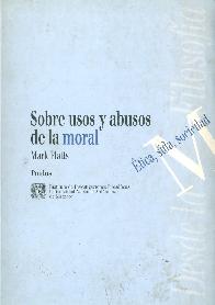 Sobre usos y abusos de la moral