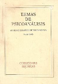 Temas de Psicoanalisis Vol II