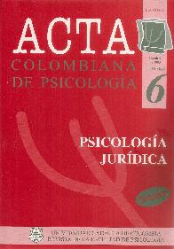 Acta Colombiana de Psicologa 6 Psicologa Jurdica