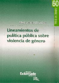 Lineamientos de poltica pblica sobre violencia de gnero