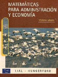 Matematicas para la administracion y economia