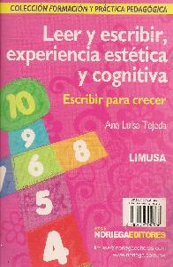 Leer y escribir, experiencia esttica y cognitiva