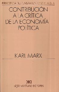 Contribuci�n a la cr�tica de la econom�a pol�tica