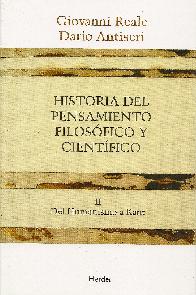Historia del pensamiento filosfico y cientfico II