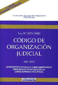 C�digo de Organizaci�n Judicial Ley N� 879/1981