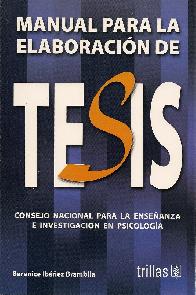 Manual para la elaboraci�n de Tesis