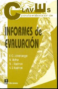 CLAVES para la elaboracion de informes de evaluacion