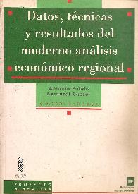 Datos,tecnicas y resultados del moderno analisis economico regional