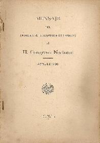 Mensaje del Presidente de la Repblica Paraguay al H. Congreso Nacional Abril de 1930
