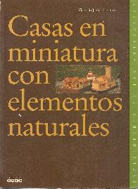 Casas en miniatura con elementos naturales