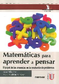 Matem�ticas para aprender a pensar