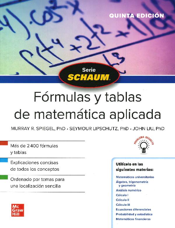 Schaum Frmulas y tablas de matemtica aplicada