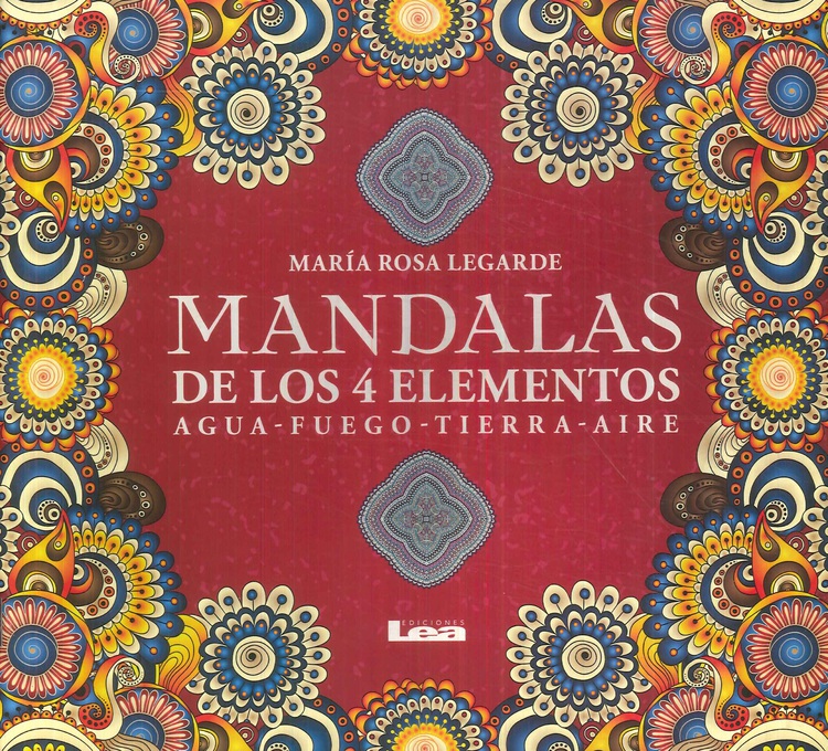 Mandalas Mística Avalon - Mandala dos 4 elementos: Terra, Ar, Fogo e Água.  Circundado pelo Quinto elemento, o Éter.