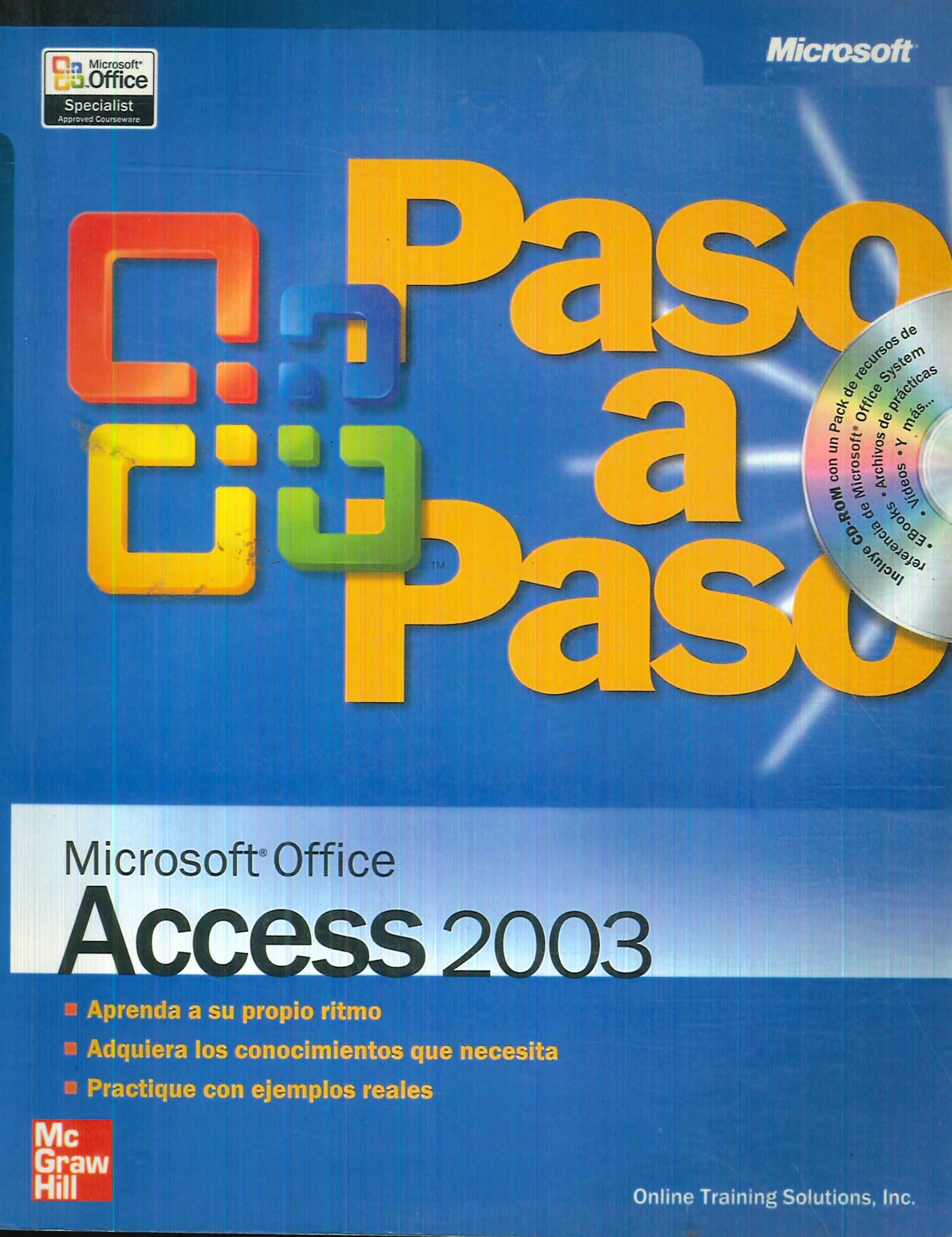 Microsoft Office Paso a Paso Access 2003 CD | Ediciones Técnicas Paraguayas