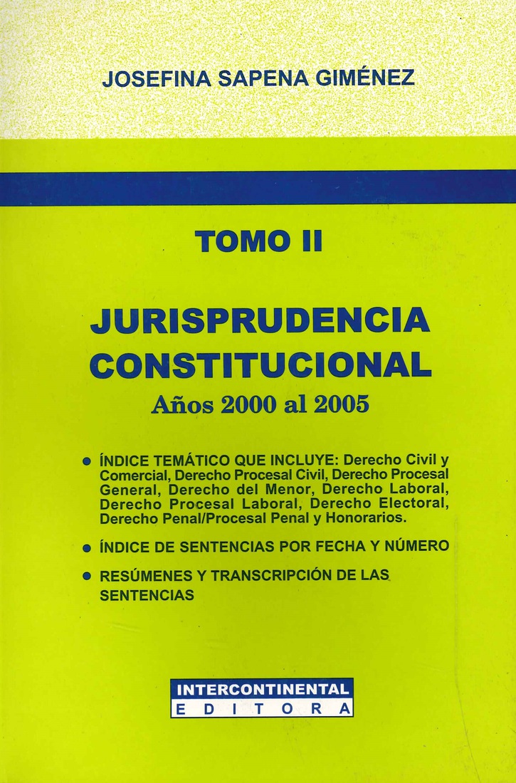 Jurisprudencia Constitucional 2 Tomos