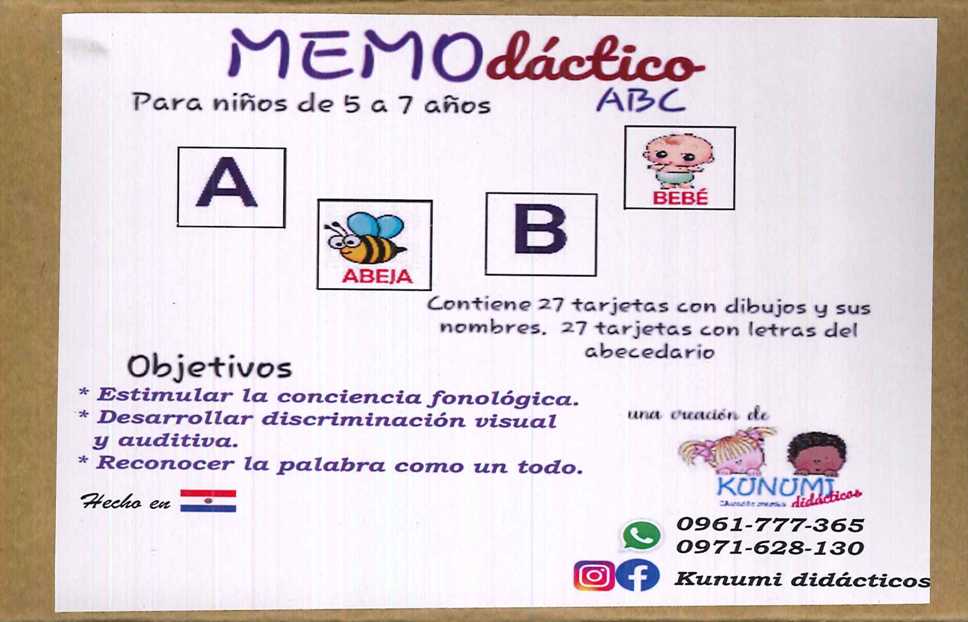 Memodctico ABC Para nios de 5 a 7 aos