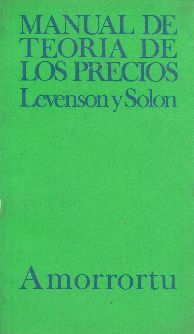 Manual de teoria de los precios