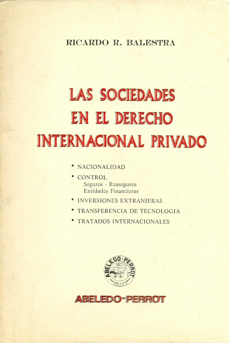 Las sociedades en el derecho internacional privado