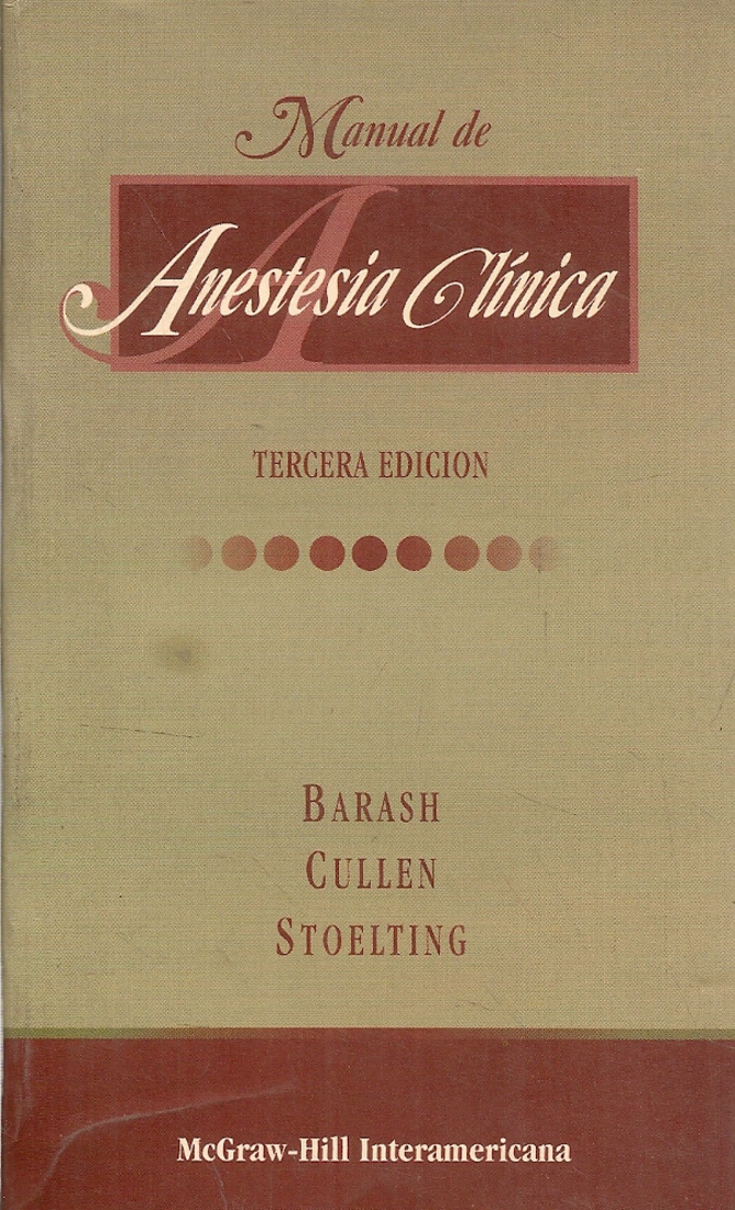 Manual de anestesia Clinica