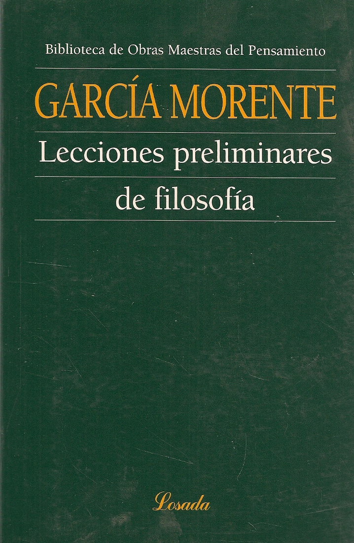 Lecciones preliminares de filosofia