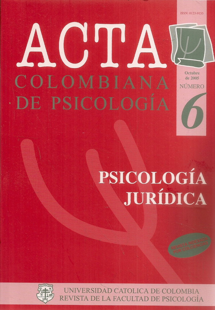 Acta Colombiana de Psicologa 6 Psicologa Jurdica