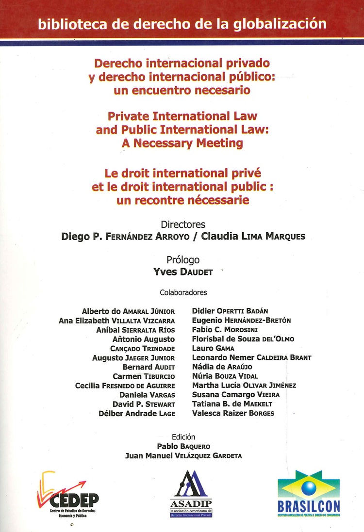 Derecho internacional privado y derecho internacional pblico:  un encuentro necesario